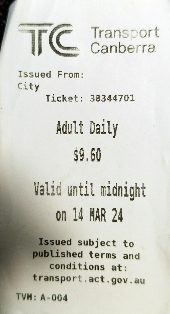 Canberra — Tickets