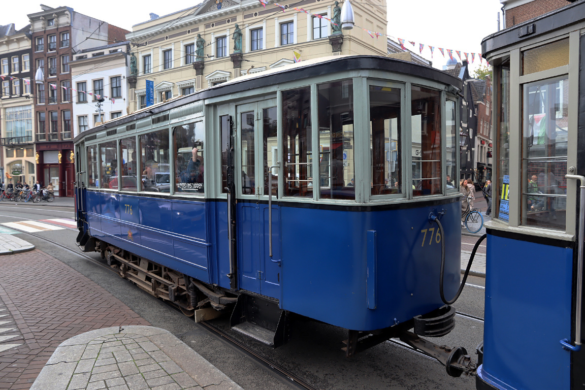 Amsterdam, Werkspoor 2-axle trailer car № 776; Amsterdam — 50th anniversary of Museumtramlijn Amsterdam