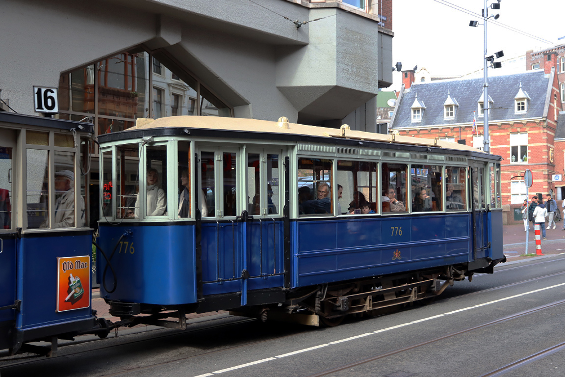 Amsterdam, Werkspoor 2-axle trailer car č. 776; Amsterdam — 50th anniversary of Museumtramlijn Amsterdam