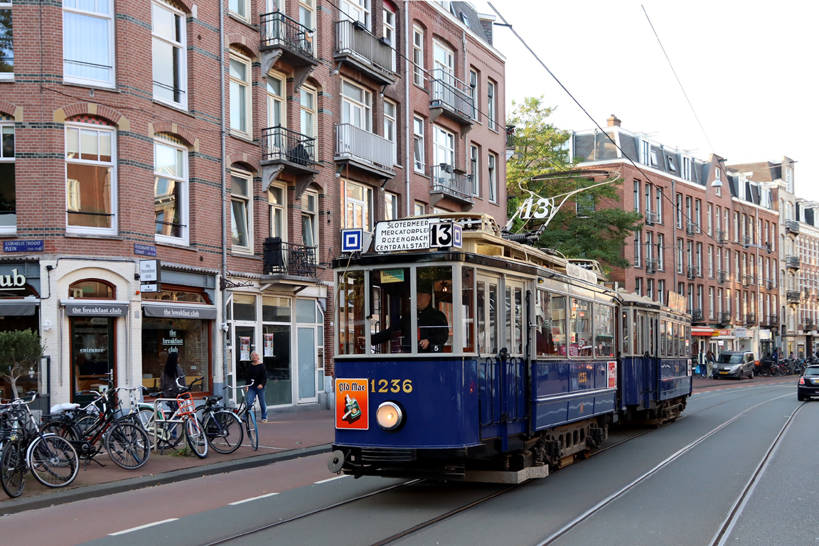 Амстердам, Двухосный моторный Werkspoor № 1236; Амстердам — 50 лет Museumtramlijn Amsterdam