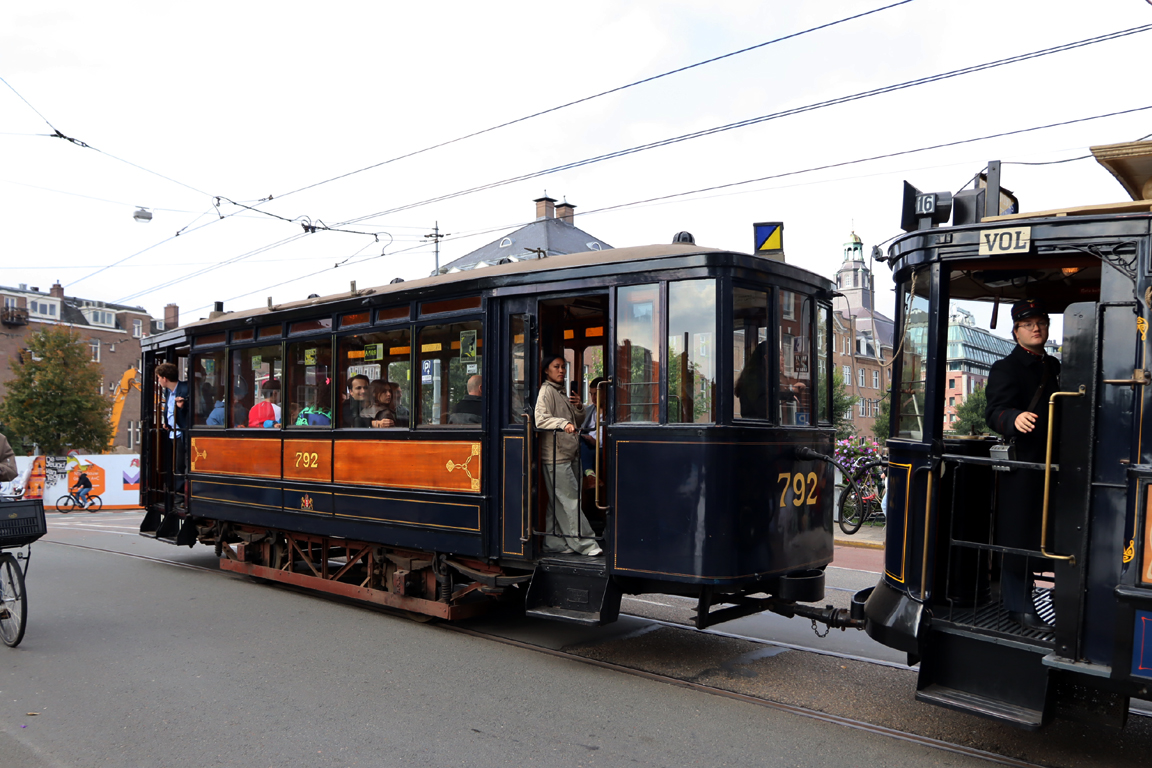 Амстердам, Двухосный прицепной Werkspoor № 792; Амстердам — 50 лет Museumtramlijn Amsterdam