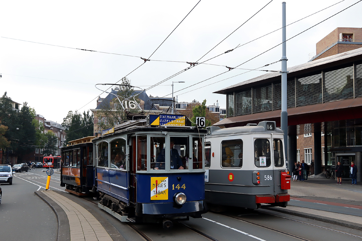 Amsterdam, MWG 2-axle motor car № 144; Amsterdam — 50th anniversary of Museumtramlijn Amsterdam