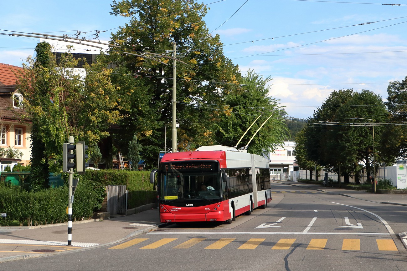 Winterthur, Hess SwissTrolley 3 (BGT-N1C) Nr 105