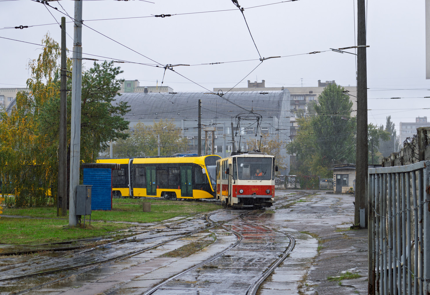 Kyiv, Tatra T6B5SU # 077; Kyiv — Tramway depots: Darnytske