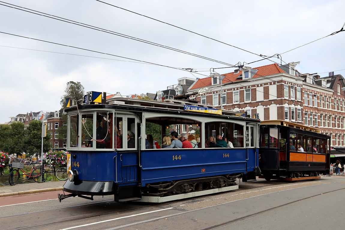 Amsterdam, MWG 2-axle motor car № 144; Amsterdam — 50th anniversary of Museumtramlijn Amsterdam