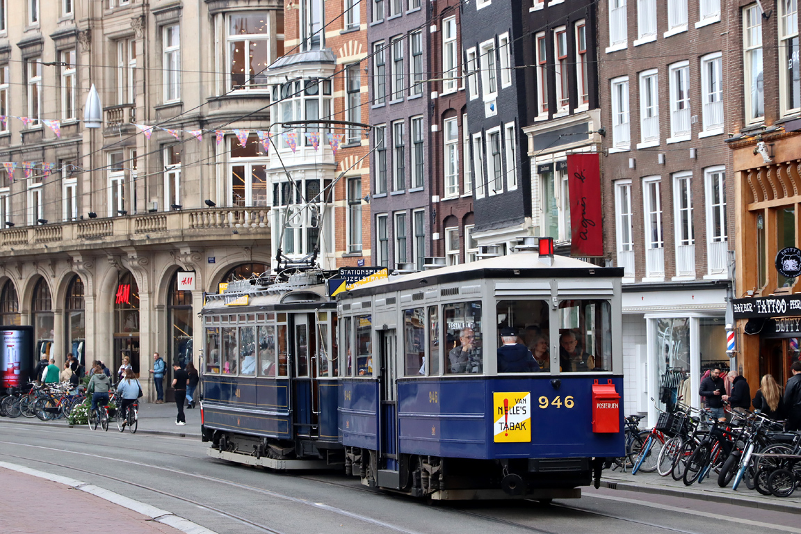 Амстердам, Двухосный прицепной Allan № 946; Амстердам — 50 лет Museumtramlijn Amsterdam