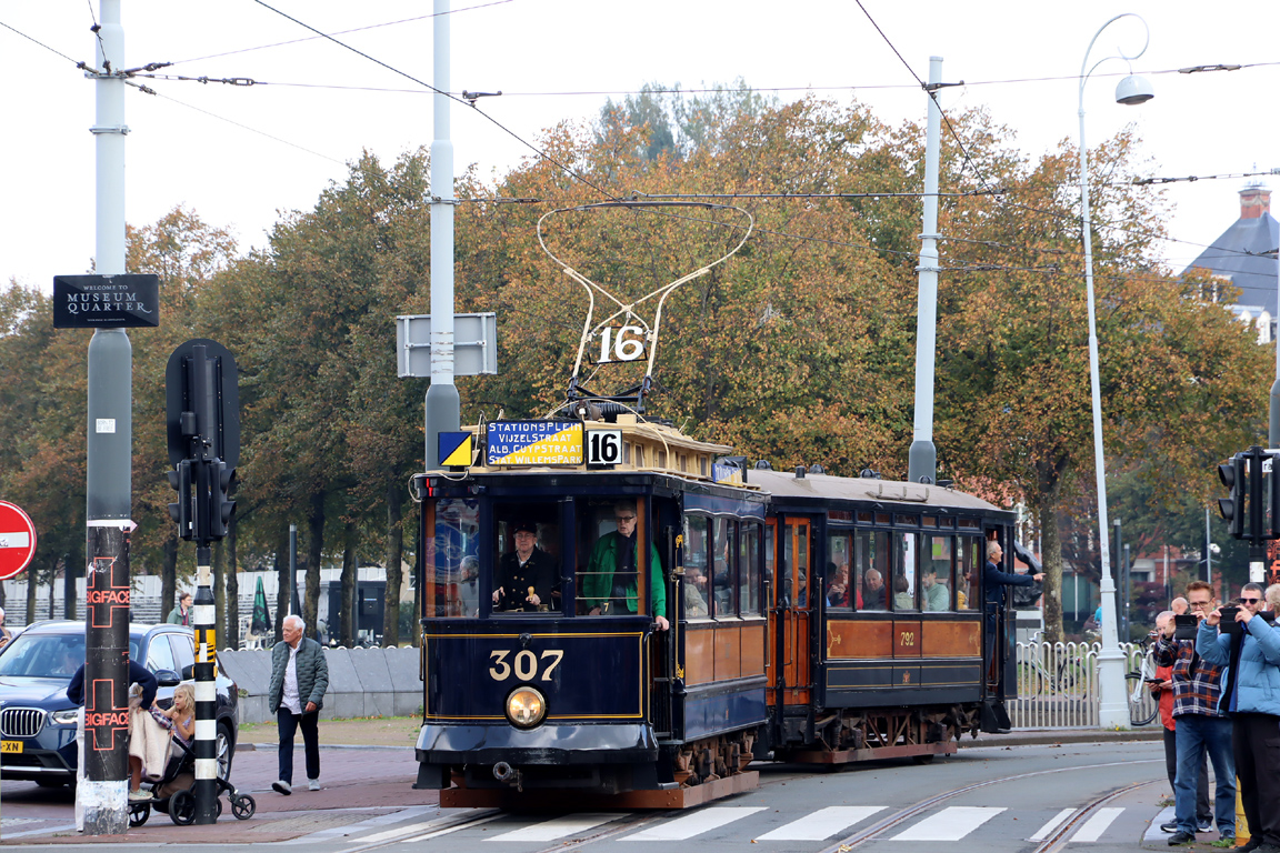 Амстердам, Двухосный моторный Werkspoor № 307; Амстердам — 50 лет Museumtramlijn Amsterdam