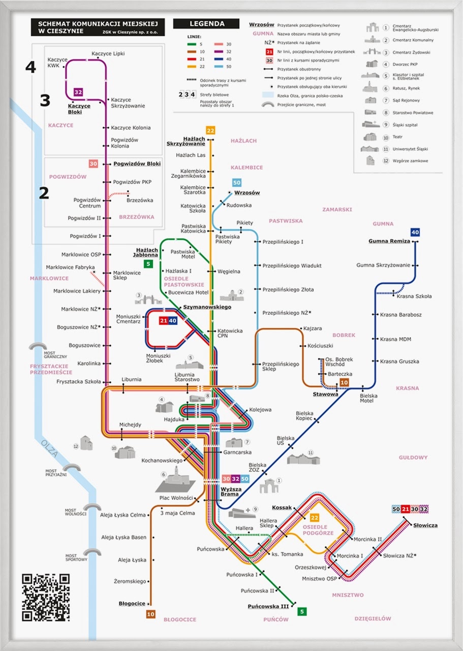 Цешин — Схемы