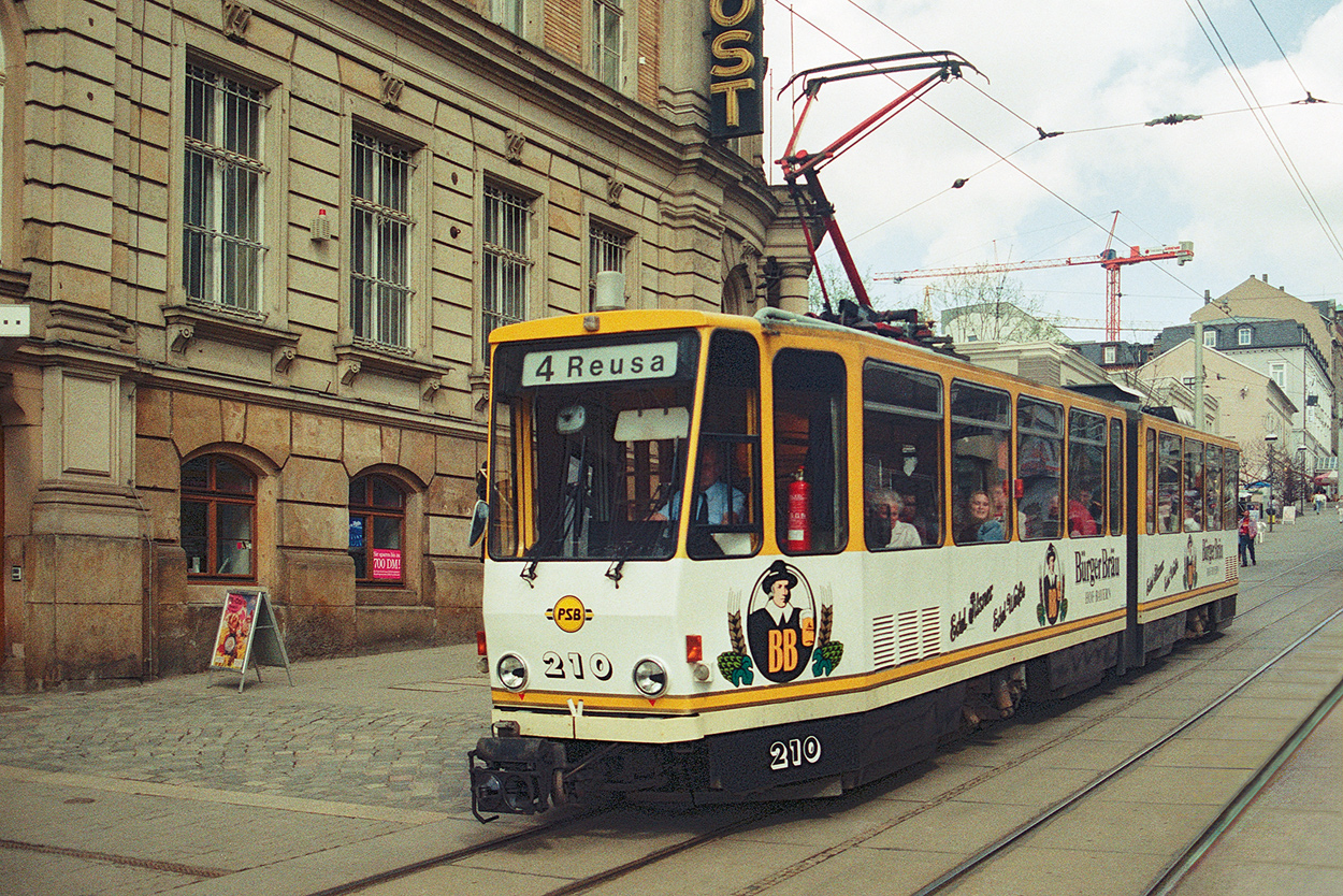Plauen, Tatra KT4DM № 210; Plauen — Old photos • Alte Fotos