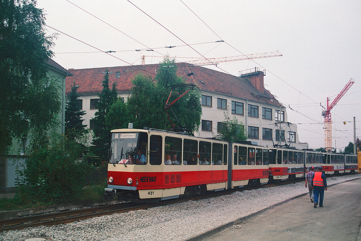 Erfurt, Tatra KT4D č. 431; Erfurt — Old photos; Erfurt — Tatra KT4D+KT4D+KT4D 3-car Trains
