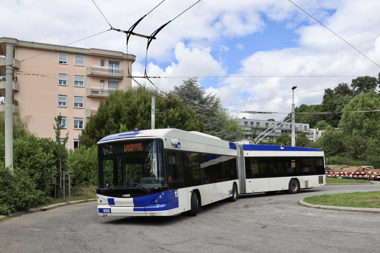 Лозанна, Hess SwissTrolley 4 (BGT-N2D) № 888