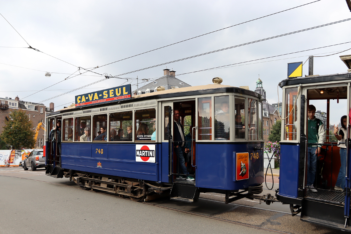 Amsterdam, Werkspoor 2-axle trailer car # 748; Amsterdam — 50th anniversary of Museumtramlijn Amsterdam