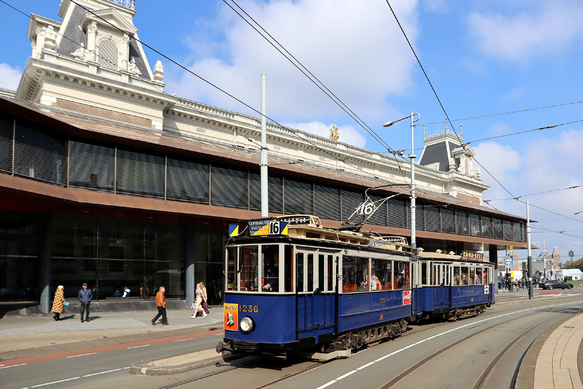 Амстердам, Двухосный моторный Werkspoor № 1236; Амстердам — 50 лет Museumtramlijn Amsterdam