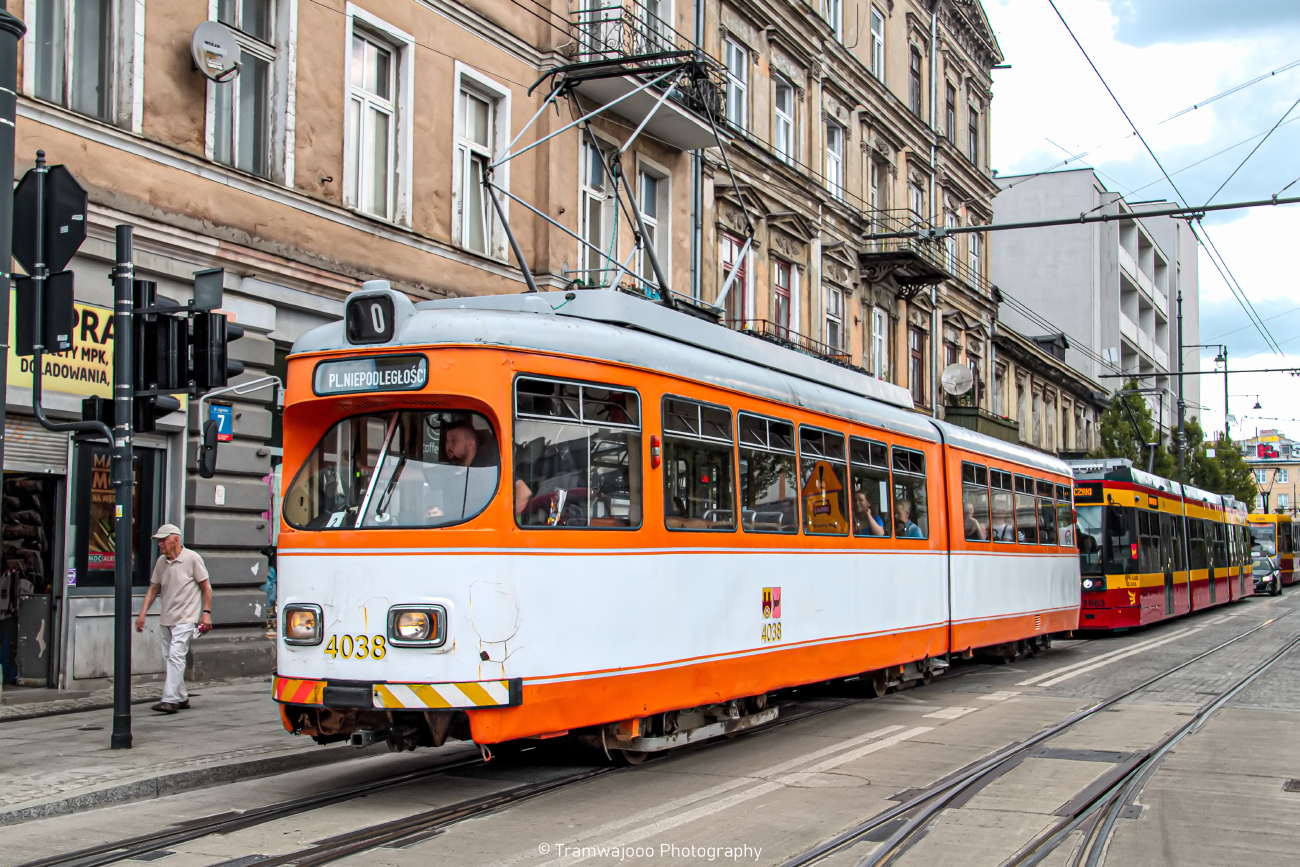 Łódź, Duewag GT6 # 4038