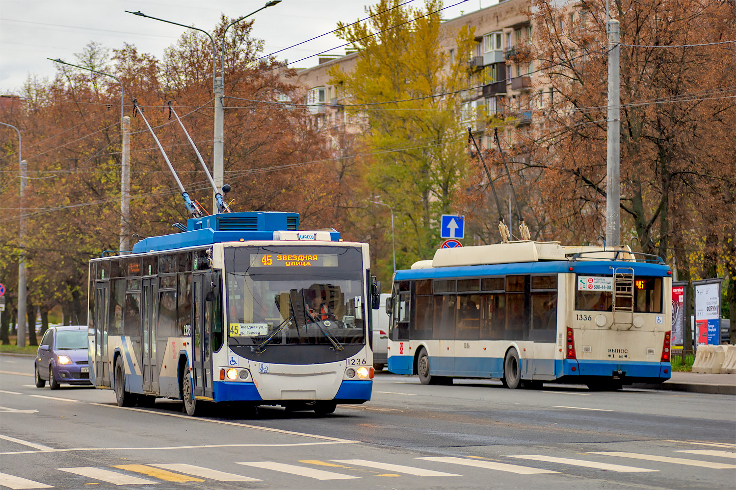 Sankt Petersburg, VMZ-5298.01 “Avangard” Nr. 1236; Sankt Petersburg, Trolza-5265.00 “Megapolis” Nr. 1336