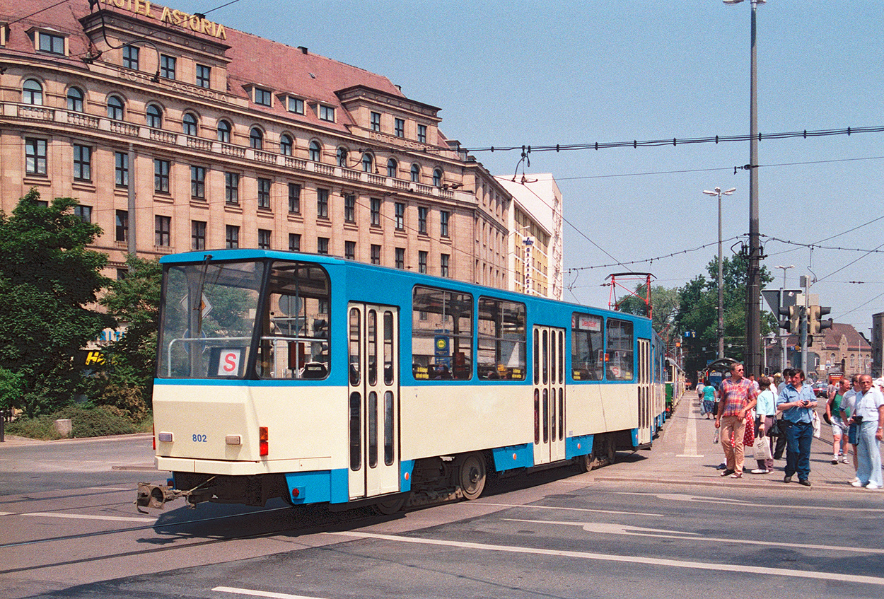 Leipzig, Tatra B6A2 č. 802; Leipzig — 100 years of electric trams in Leipzig (June 8, 1996)