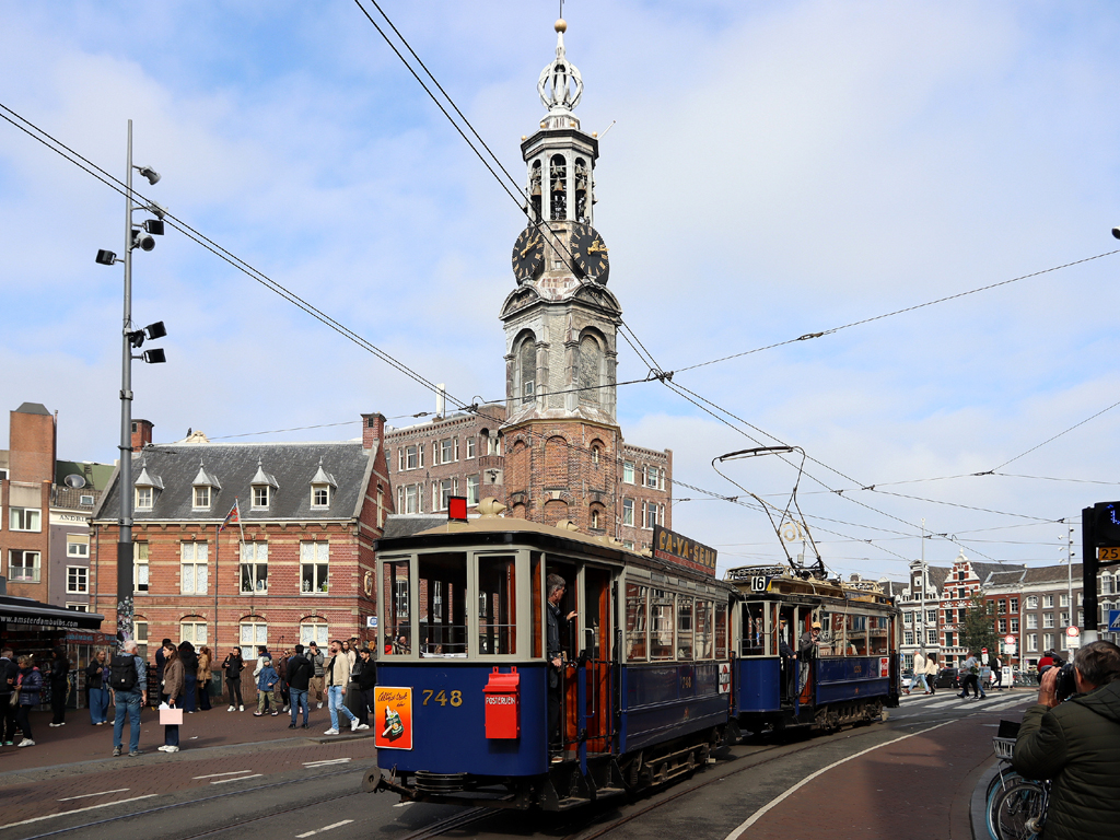 Amsterdam, Werkspoor 2-axle trailer car № 748; Amsterdam — 50th anniversary of Museumtramlijn Amsterdam