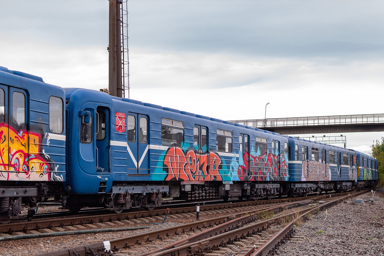 Saint-Petersburg, 81-540.8 č. 10308; Saint-Petersburg — Metro — Transport of subway cars by railway