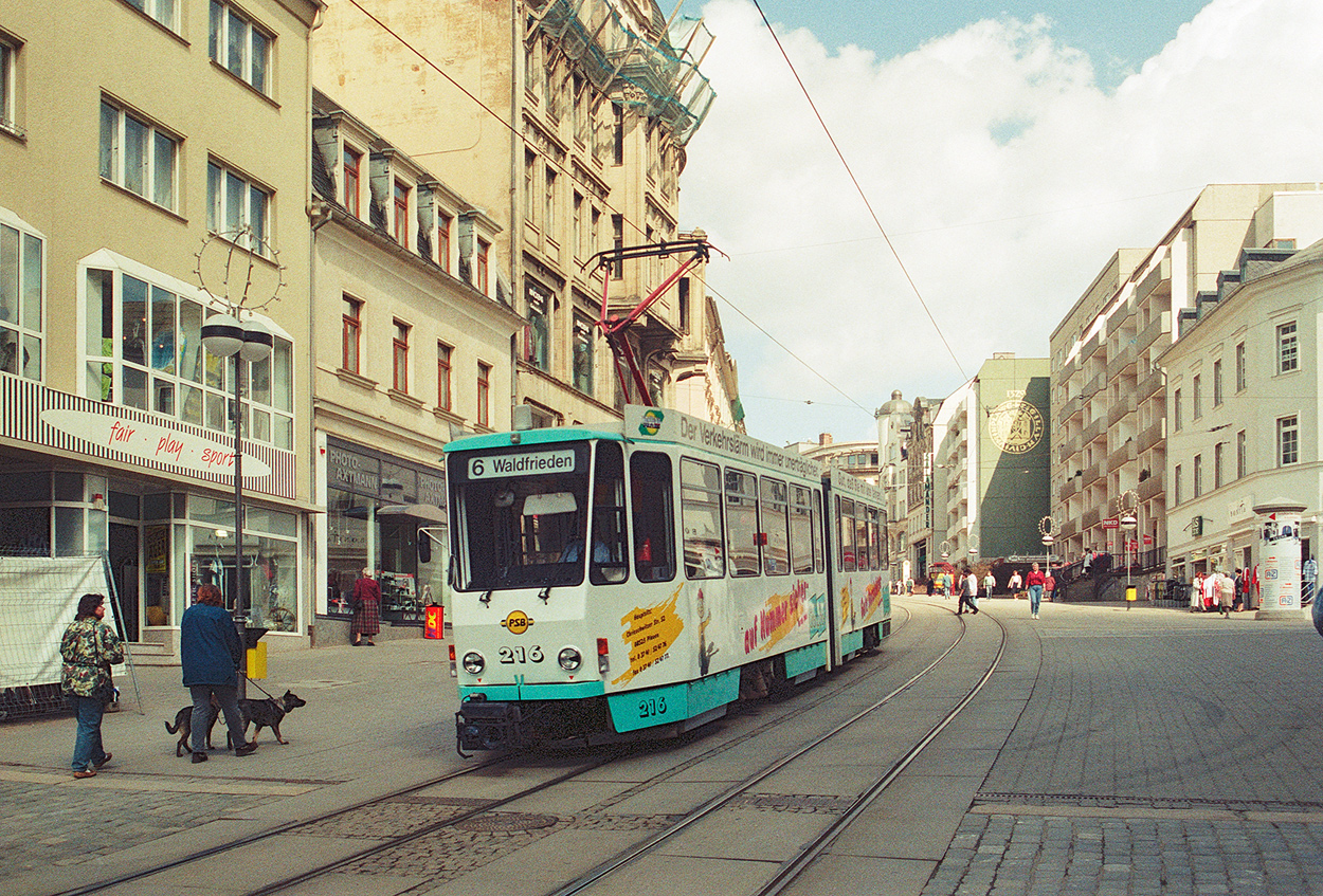 Plauen, Tatra KT4DM № 216; Plauen — Old photos • Alte Fotos