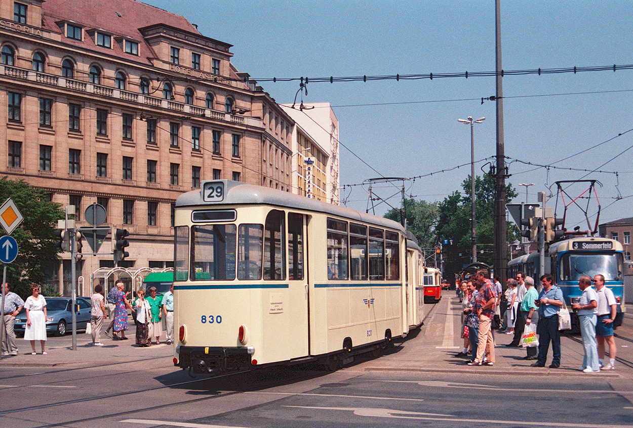 Leipzig, Reko BE70 č. 830; Leipzig — 100 years of electric trams in Leipzig (June 8, 1996)