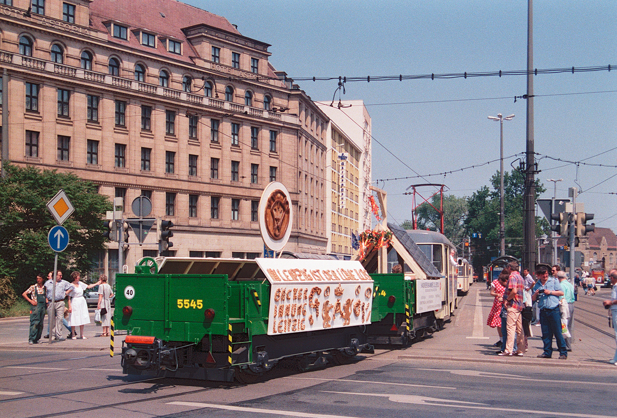 Leipzig, 2-axle trailer car č. 5545; Leipzig — 100 years of electric trams in Leipzig (June 8, 1996)