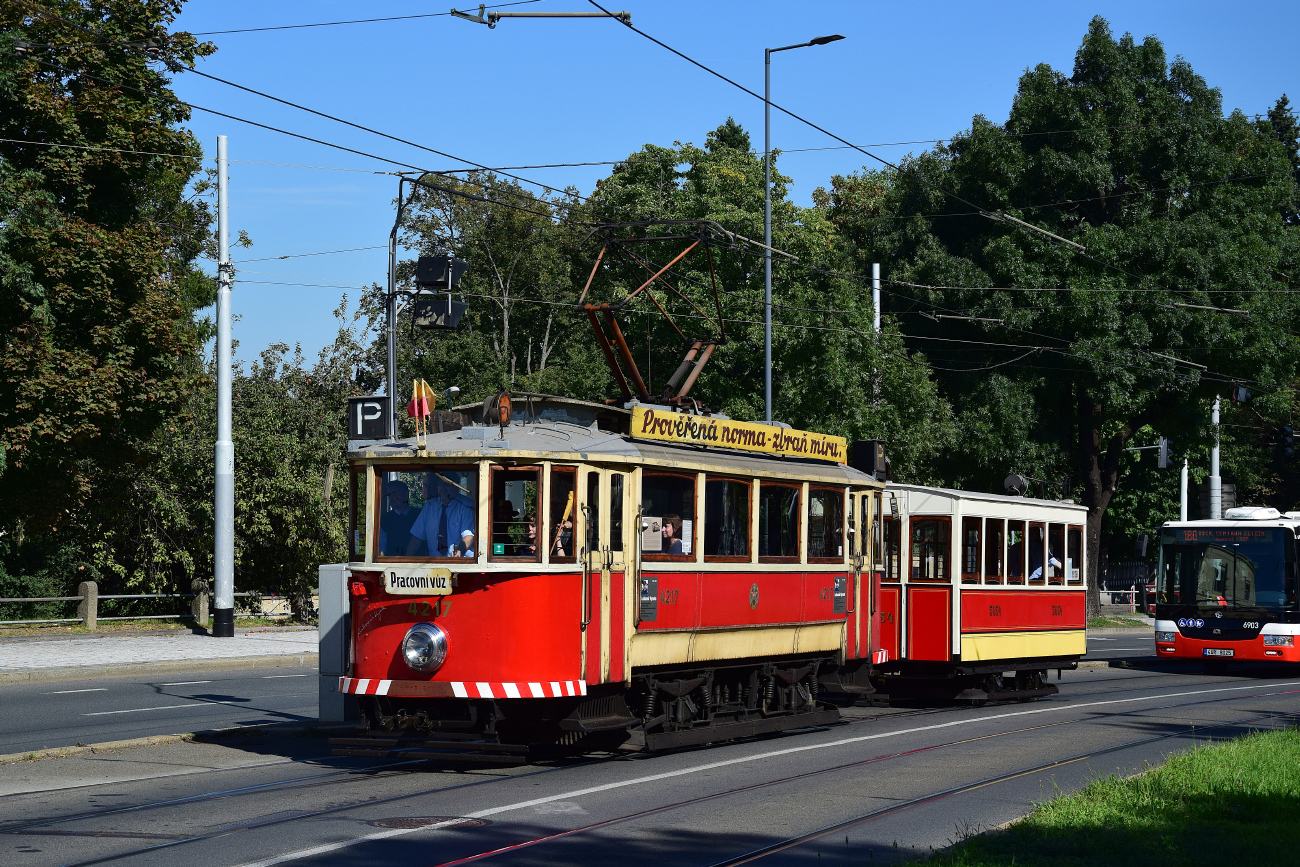 Prága, Ringhoffer DSM — 4217; Prága — 150th anniversary of Prague's urban transport