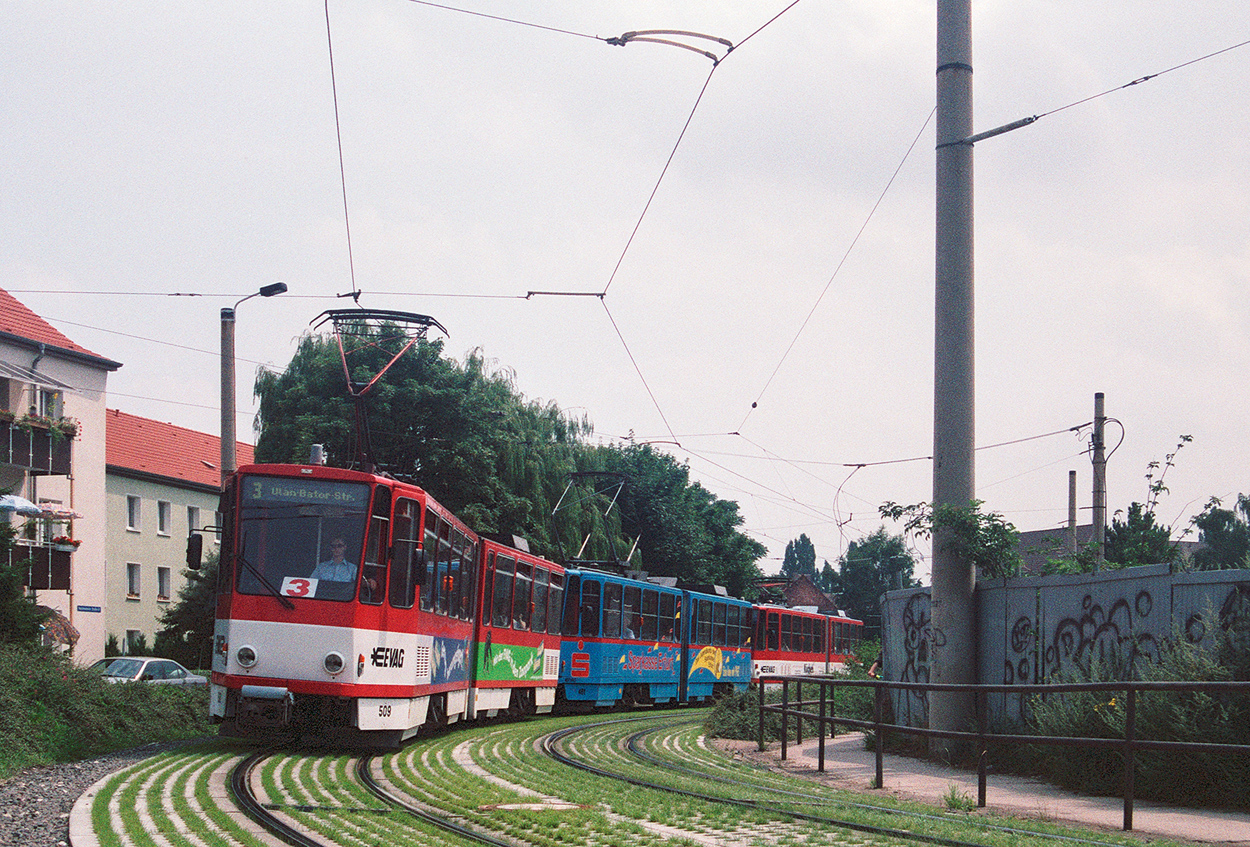 Erfurt, Tatra KT4D č. 509; Erfurt — Old photos; Erfurt — Tatra KT4D+KT4D+KT4D 3-car Trains