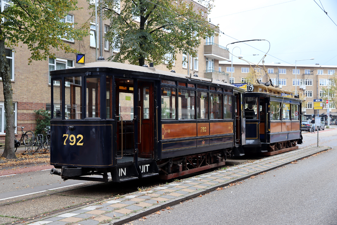 Amsterdam, Werkspoor 2-axle trailer car # 792; Amsterdam — 50th anniversary of Museumtramlijn Amsterdam