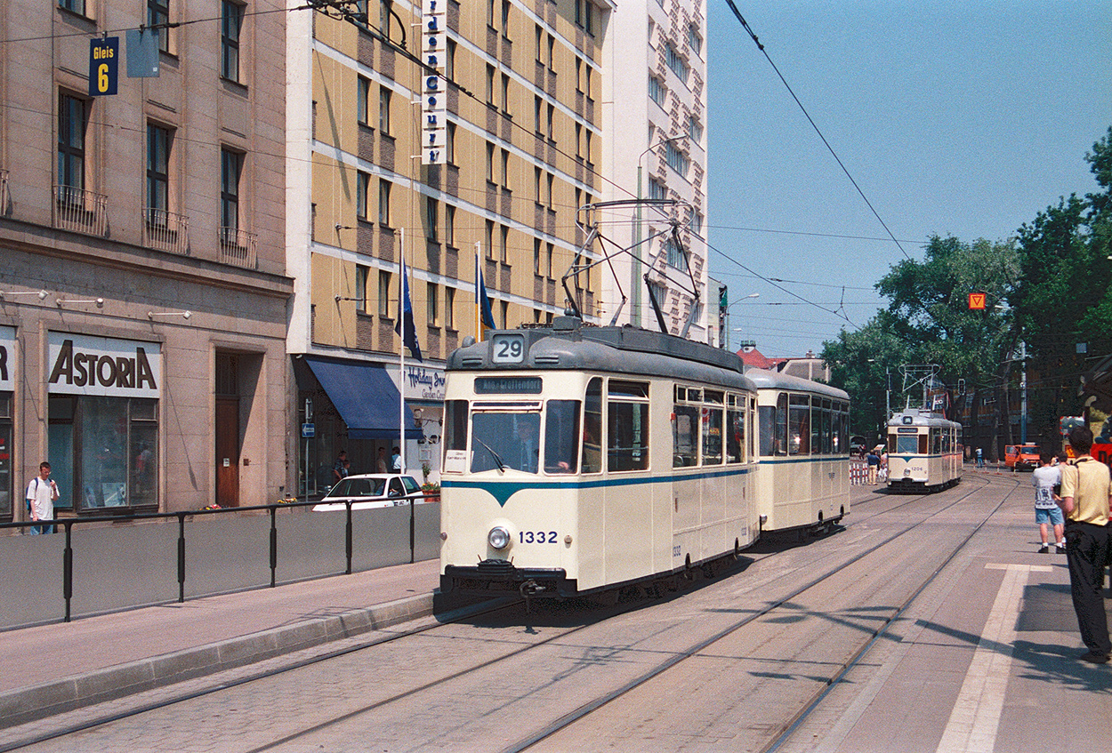 Лейпциг, Gotha T57 № 1332; Лейпциг — 100 лет электрическим трамваям в Лейпциге (8 июня 1996 г.)