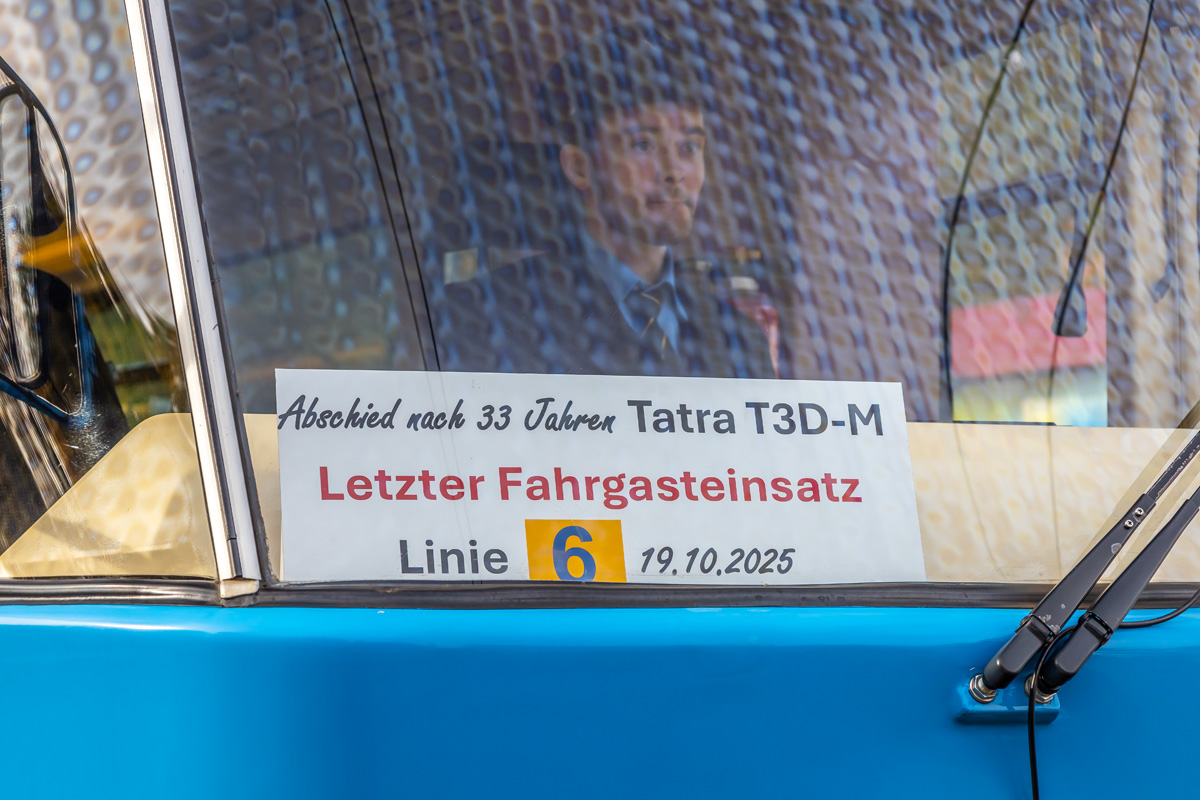 Chemnitz — Official farewell to the Tatra T3DM in Chemnitz (19.10.2025)