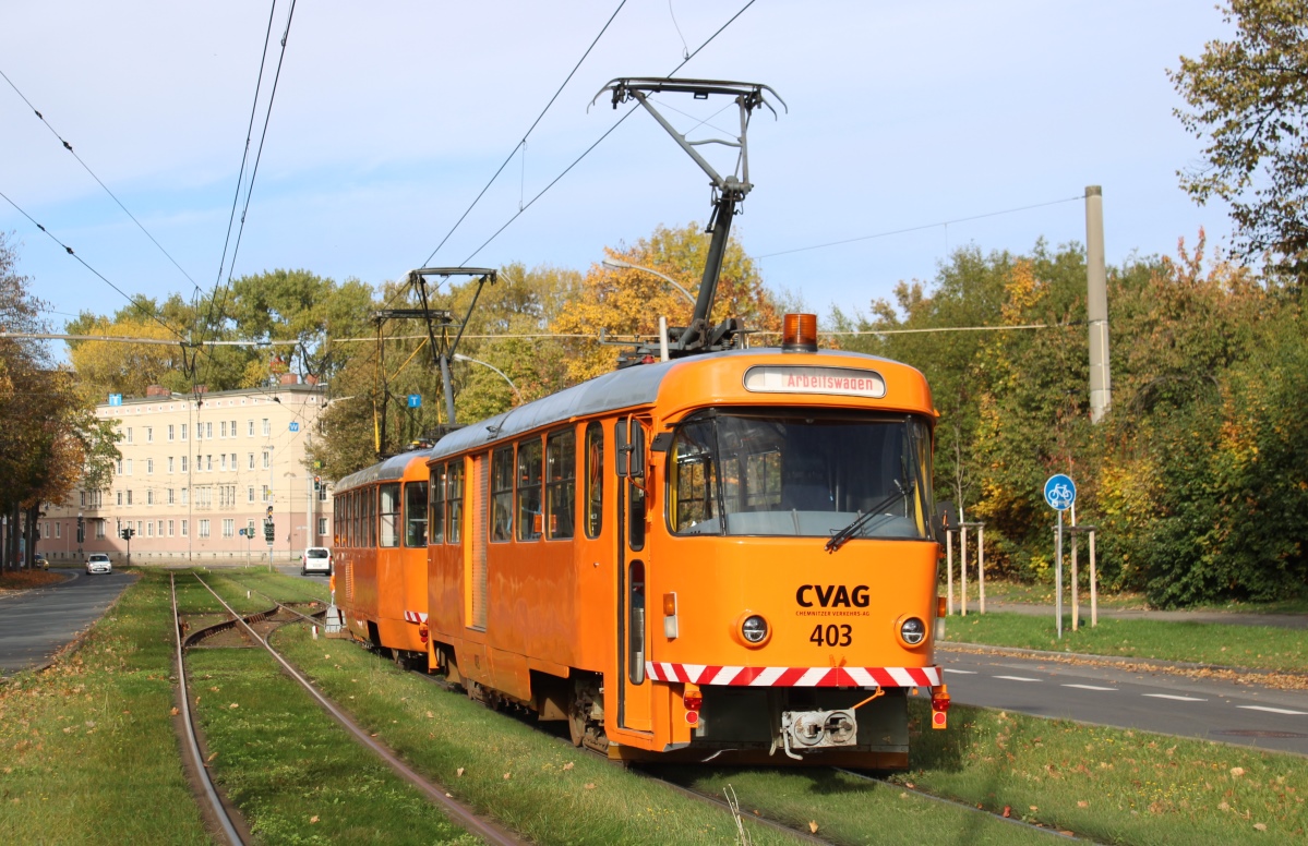 Chemnitz, Tatra T3D № 403; Chemnitz — Official farewell to the Tatra T3DM in Chemnitz (19.10.2025)