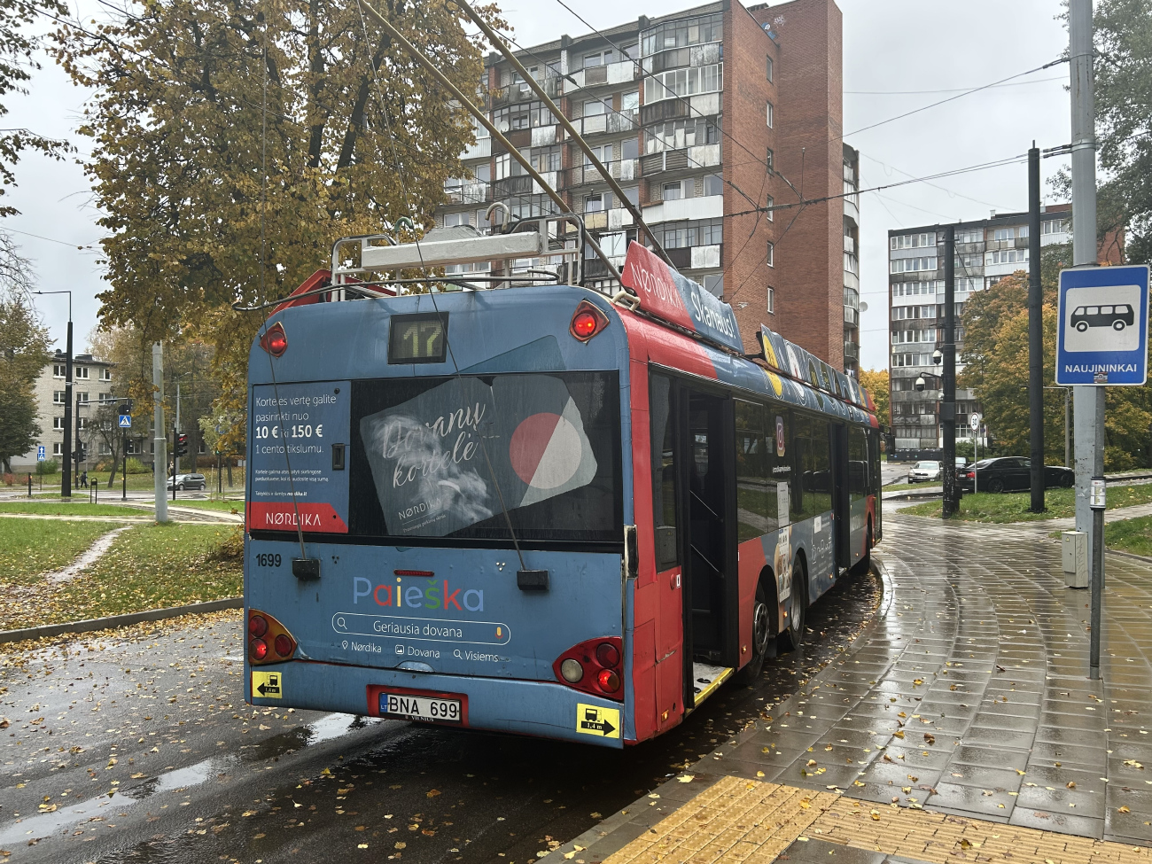 Вильнюс, Solaris Trollino II 15 AC № 1699