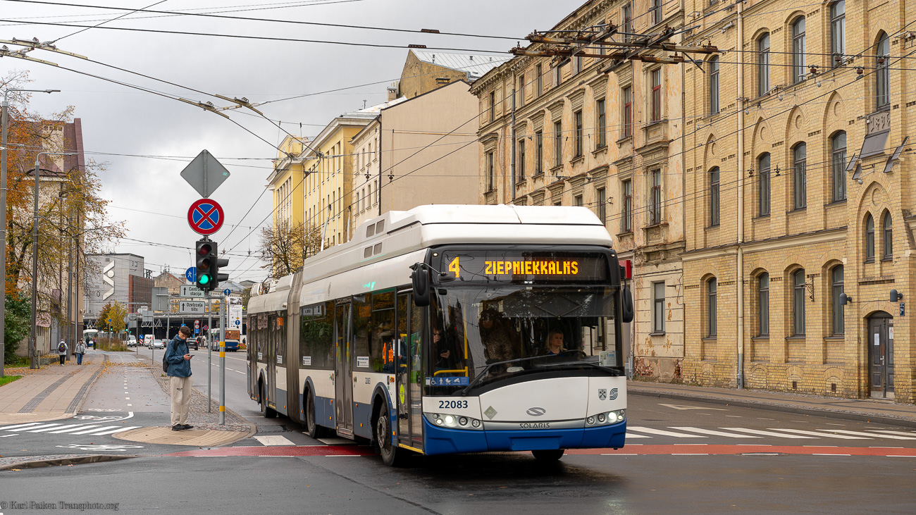 Riga, Solaris Trollino III 18,75 H2 č. 22083