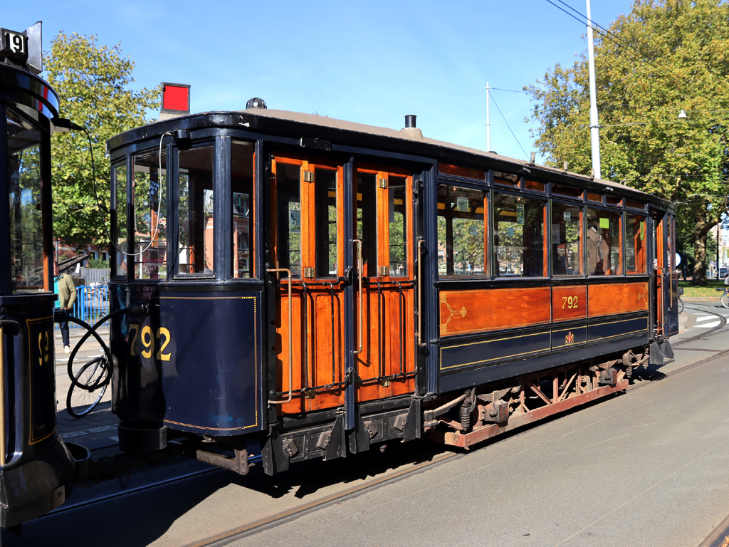 Амстердам, Двухосный прицепной Werkspoor № 792; Амстердам — 50 лет Museumtramlijn Amsterdam