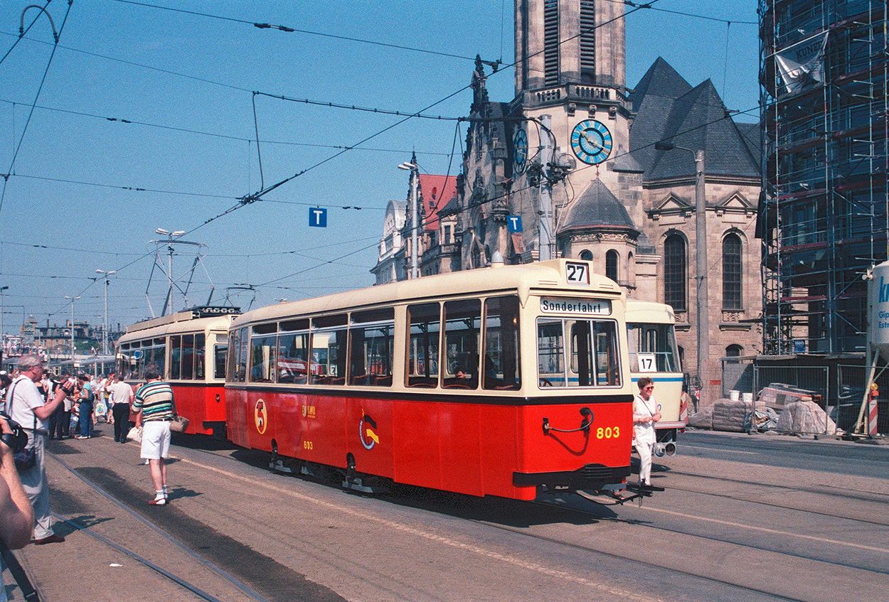 Leipzig, LOWA EB50 č. 803; Leipzig — 100 years of electric trams in Leipzig (June 8, 1996)