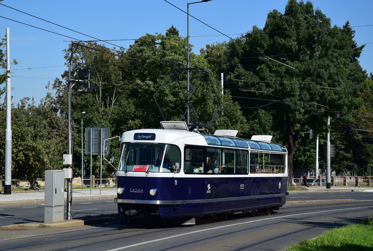 Prague, Tatra T3R.P № 5573; Prague — 150th anniversary of Prague's urban transport