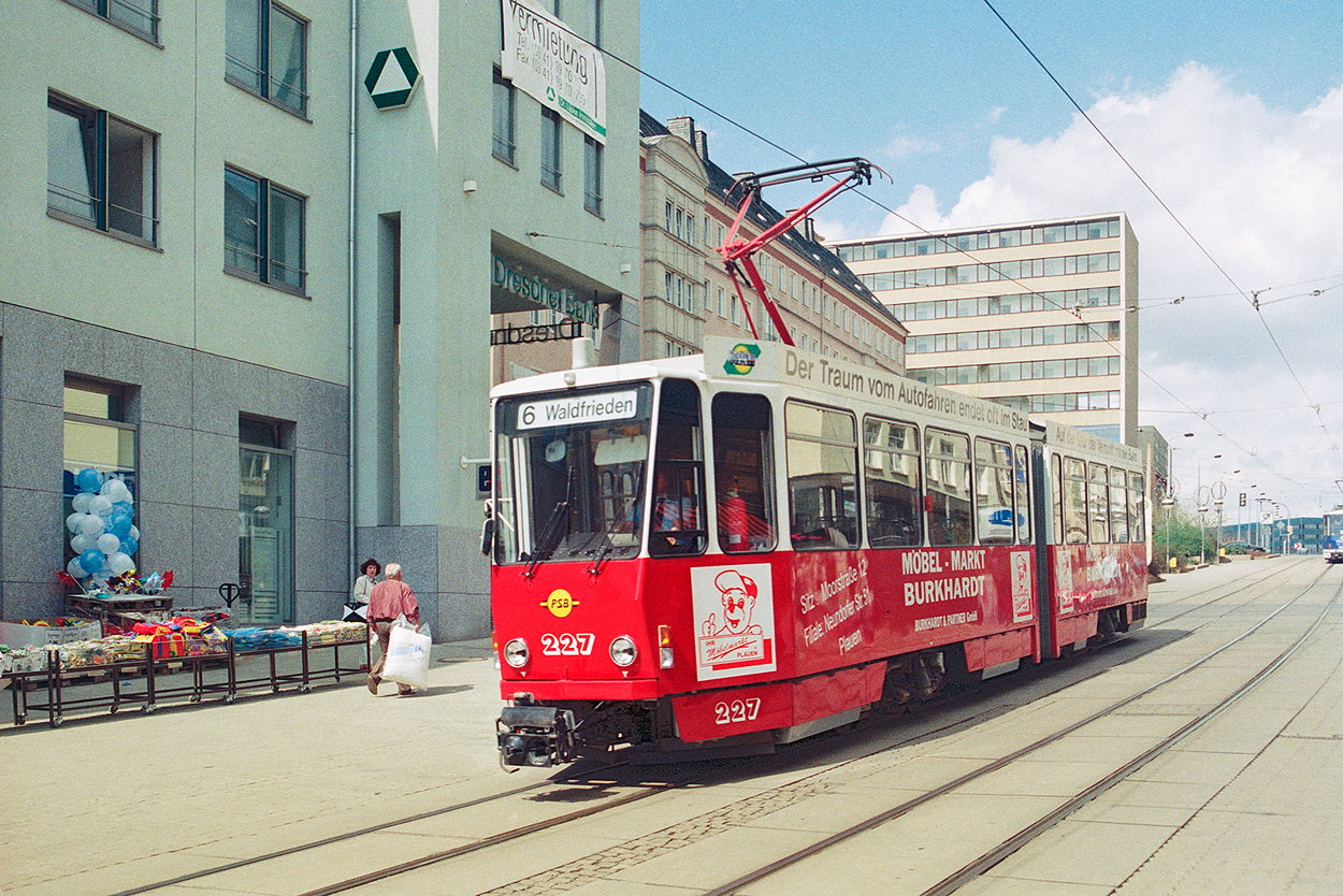 Plauen, Tatra KT4DM № 227; Plauen — Old photos