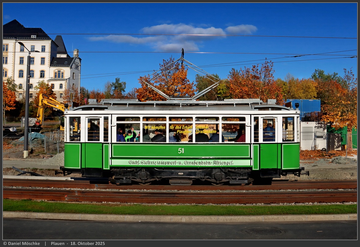 Плауэн, Двухосный моторный MAN/SSW № 51; Плауэн — Кампания против закрытия трамвая