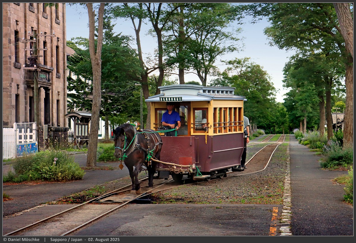 Sapporo, Horse car Nr. 1; Sapporo — Horse Tramway — Historical Village of Hokkaido Sapporo, Horse car Nr. 1; Sapporo — Horse Tramway — Historical Village of Hokkaido