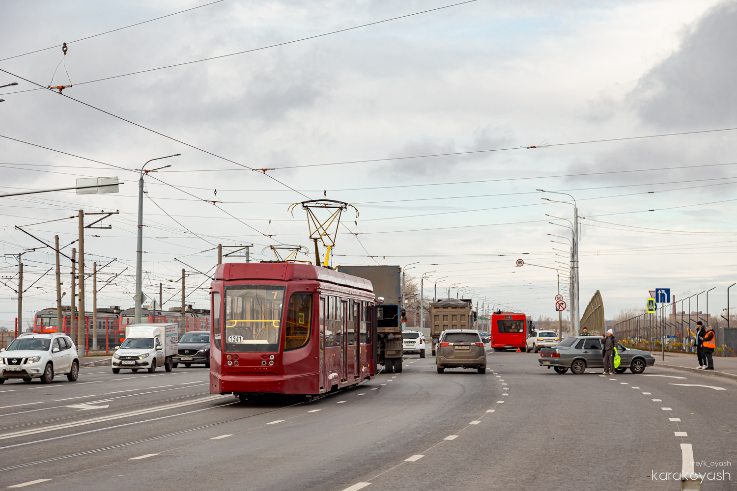 Казань, 71-623-02.02 № 1341; Казань — ДТП и прочие происшествия с электротранспортом