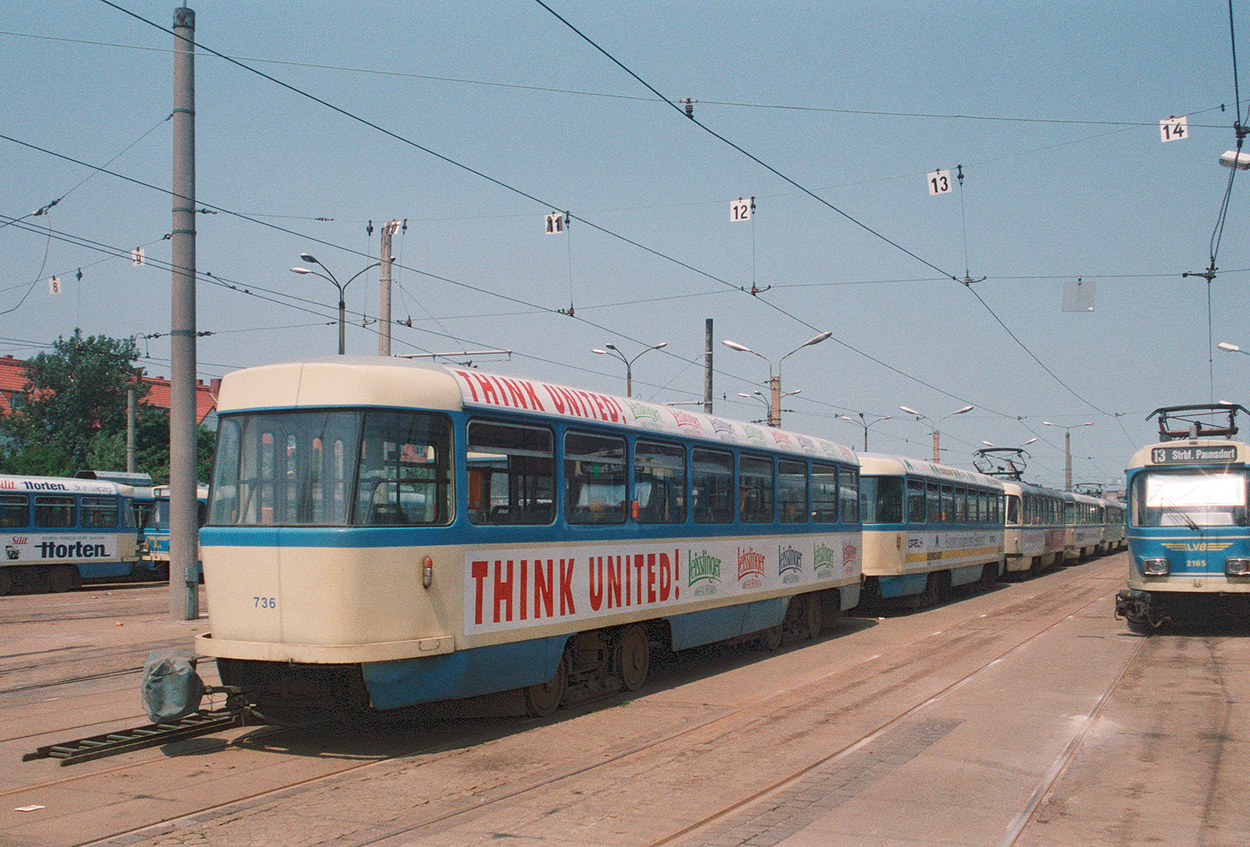 Leipzig, Tatra B4D-M # 736; Leipzig — Old photos