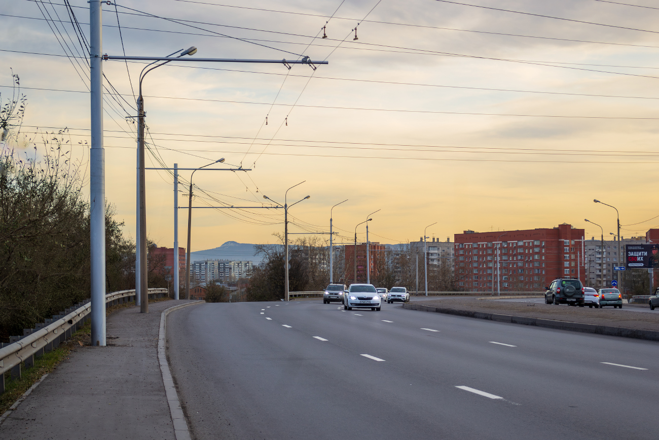 Krasnojarsk — Construction of a trolleybus contact network in Solnechny microdistrict [2025-2026]