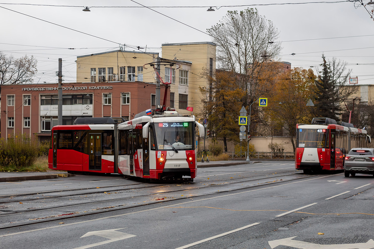 Saint-Pétersbourg, 71-152 (LVS-2005) N°. 1117; Saint-Pétersbourg — Tram lines and infrastructure Saint-Pétersbourg, 71-152 (LVS-2005) N°. 1117; Saint-Pétersbourg — Tram lines and infrastructure