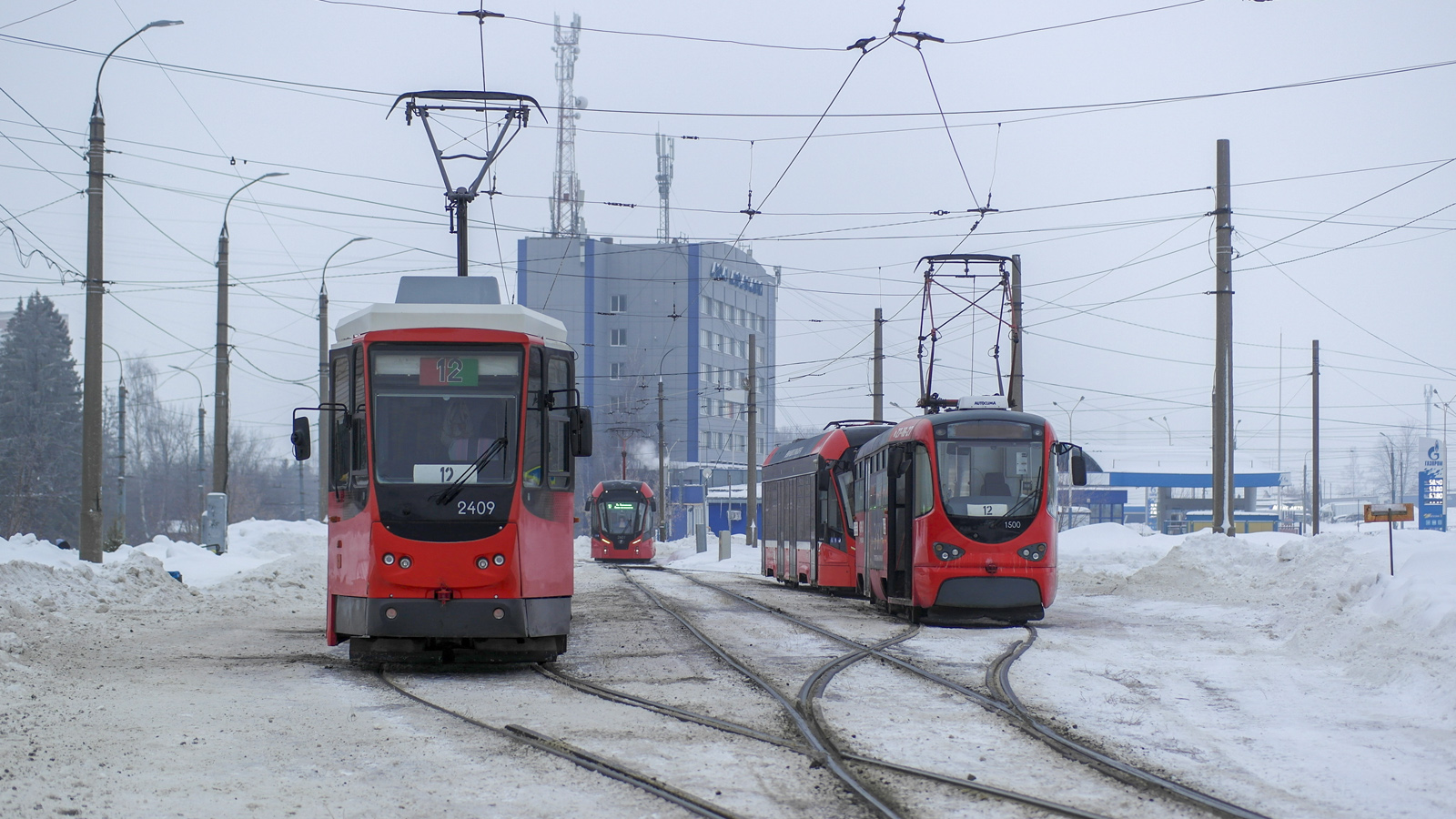 Ижау, Tatra KT4DM № 2409; Ижау, Tatra T3K “Izh” № 1500