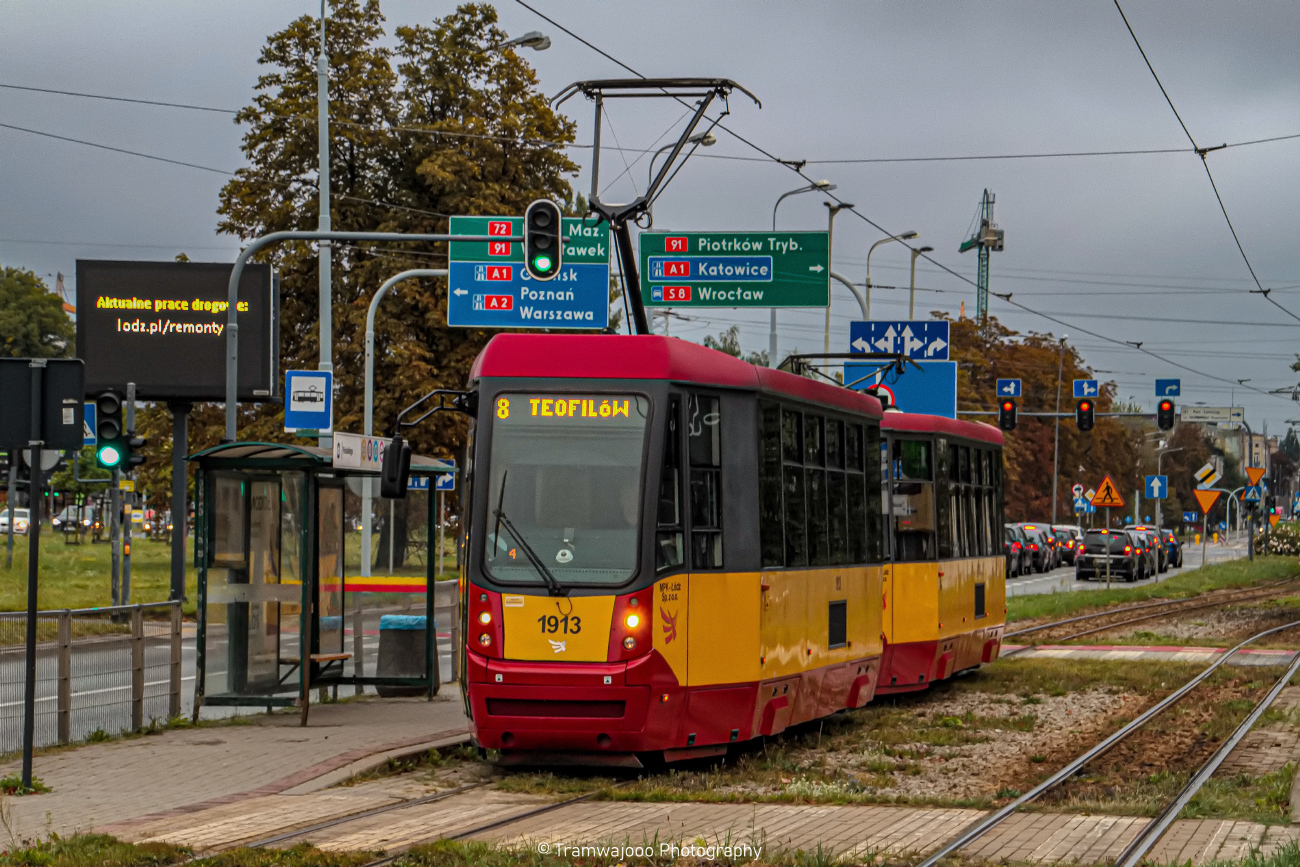 Łódź, Konstal/MPK 805N-M16 # 1913 Łódź, Konstal/MPK 805N-M16 # 1913