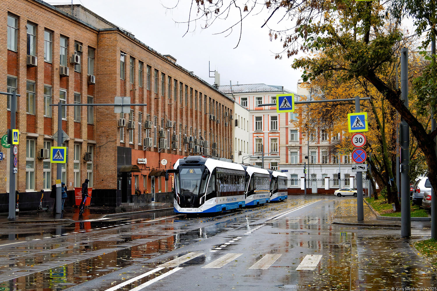 Москва, 71-911ЕМ «Львёнок» № 30669; Москва — Восстановление трамвайной линии по Трифоновской улице и улице Гиляровского до Рижской площади