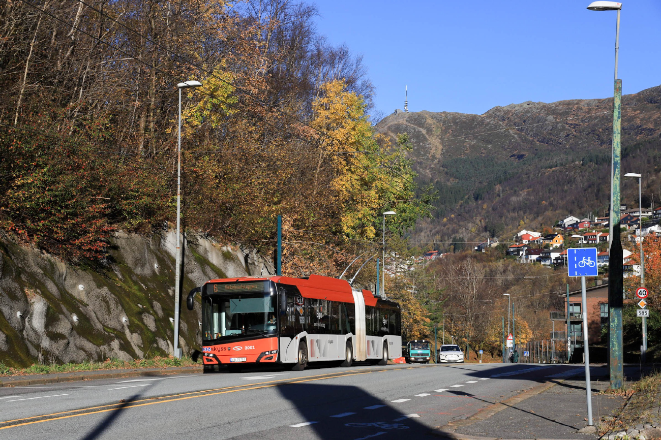 Берген, Solaris Trollino IV 18 Škoda № 3001