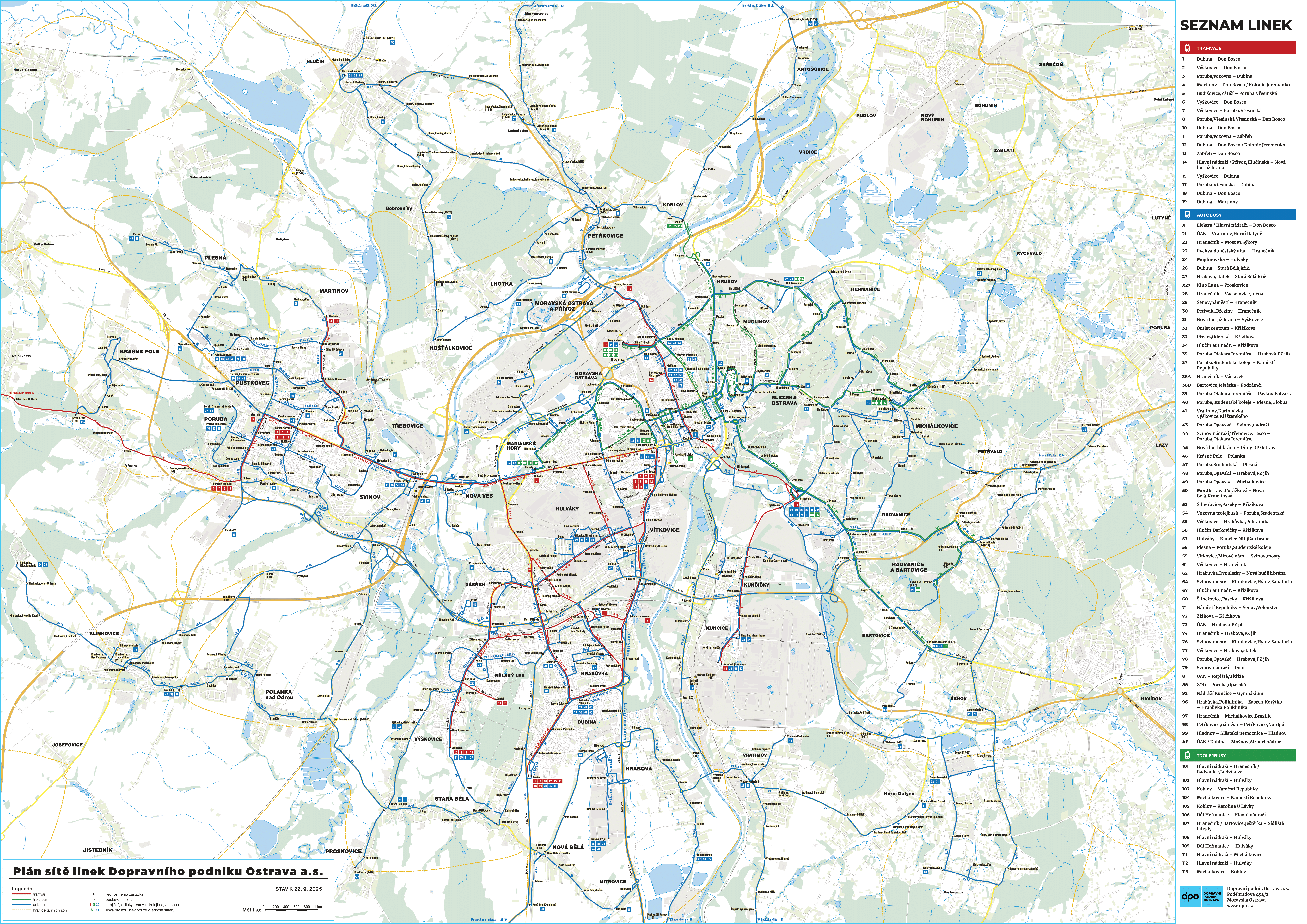 Острава — Схемы