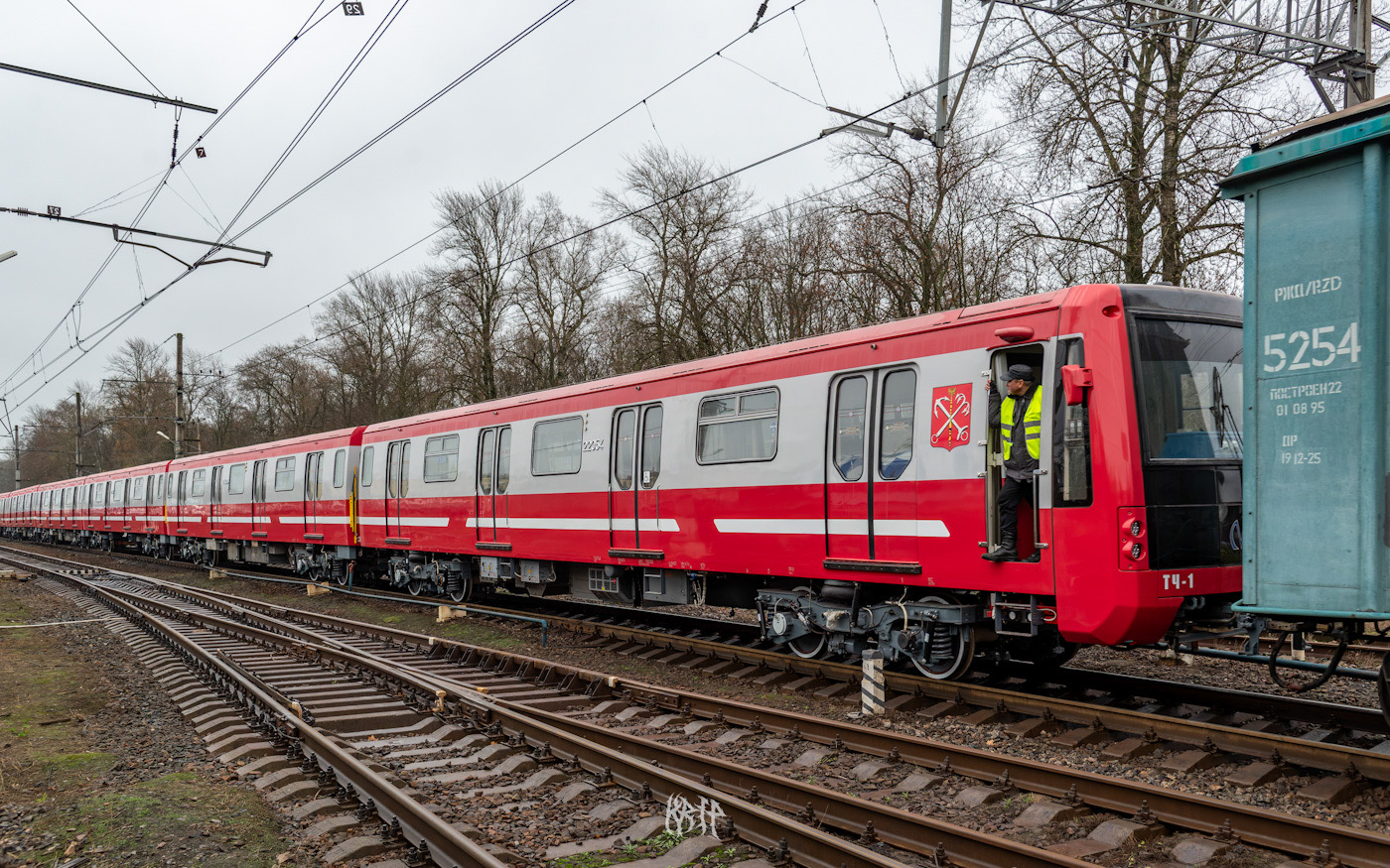 Санкт-Петербург, 81-722.1 № 22054; Санкт-Петербург — Метрополитен — Перегонка вагонов метро по ж/д
