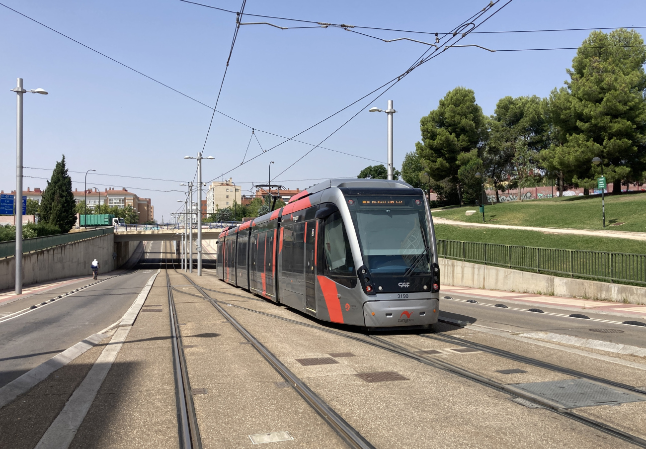 Zaragoza, CAF Urbos 3 Nr. 3190; Zaragoza — Modern Tramway — Lines and Infrastructure
